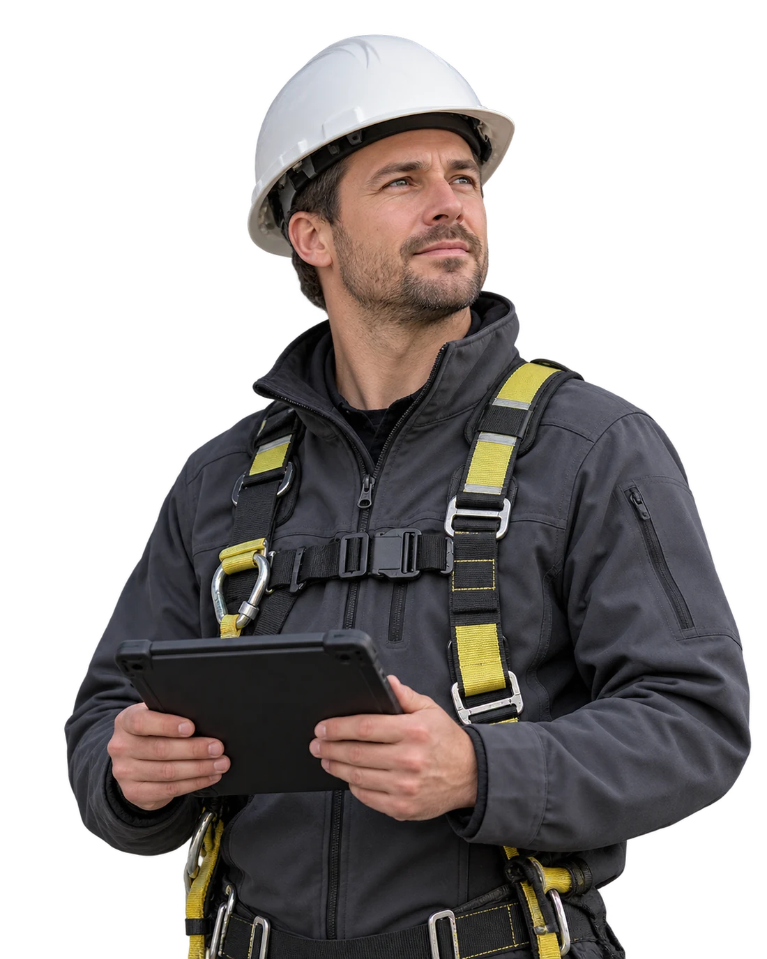 Responsable d’équipe équipé de son casque et de sa tablette